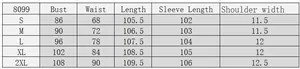 Detailed size chart for V-neck short sleeve dress showing bust and waist measurements