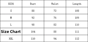 Detailed size chart for the V-neck sleeveless embroidered retro 50s Hepburn style dress