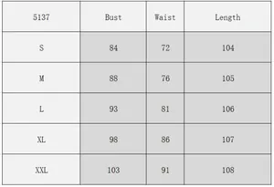 Detailed size chart for lace V-neck sleeveless dress showing bust, waist, and length measurements