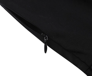 Detail of invisible black zipper closure on vintage rose embroidery cocktail dress