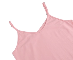 Detail shot of pink lace-up dress with adjustable shoulder straps and fine stitching