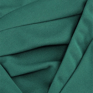 Vue macro détaillée de la texture du tissu vert foncé avec motif tissé grainé haut de gamme