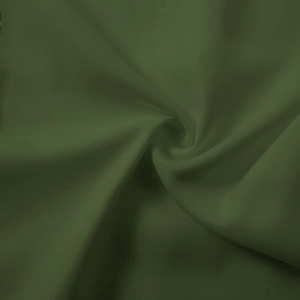 Macro detail of dark green fabric texture with elegant matte finish and soft drape
