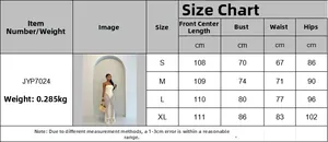 Tabella taglie dettagliata per abito bianco a fascia in maglia da donna dalla S alla XL