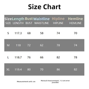 Detailed size chart for bodycon mesh dress with S to XL measurements in centimeters