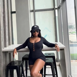 Women Slim Fit Long Sleeve Hollow Out Jumpsuit Romper Solid Color U Neck Ribbed Bodycon Clubwear Fashion Short Bodysuit