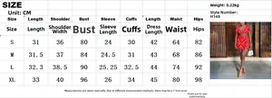 Detailed size chart for women's floral crop top and mini skirt two-piece set