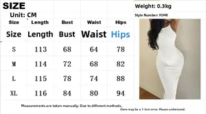 Size chart for women sleeveless knit wave pattern bodycon midi dress in white