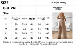 Guide des tailles pour ensemble femme en maille côtelée avec mesures détaillées en cm