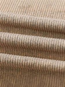 Ensemble deux pièces pour femme en tricot côtelé métallique de couleur champagne