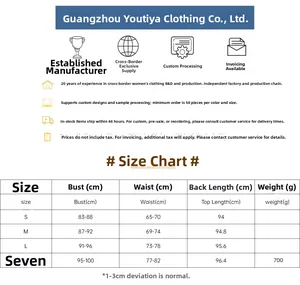 Size chart table for summer bodycon lace evening dress showing bust and waist dimensions
