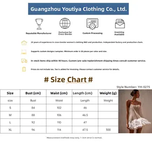 Detailed size chart for the sequin backless party dress with feathered trim and tassels