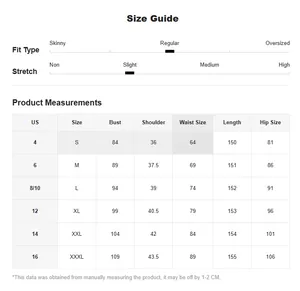 Comprehensive size guide chart for the elegant sequined V-neck party evening dress