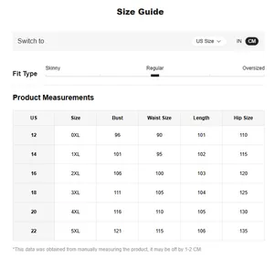 Comprehensive size guide and product measurements for plus size off-shoulder evening dresses