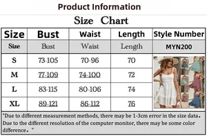 Size chart for women's jacquard dot beach dress detailing S-XL bust waist and length measurements