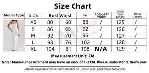 Detailed size chart in CM for the satin strapless maxi dress with corset detail