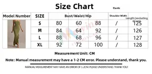 Guida alle taglie per l'abito da sera senza spalline da donna con misure S-XL