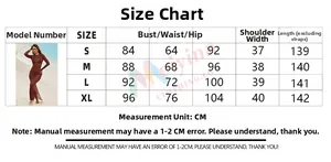Size chart for slim mesh maxi dress with bust, waist, hip, and length specs from S to XL