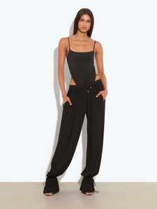 Body Femme Sexy Dos Nu Et Pantalon Lanterne à Jambes Larges Polyester Plissé Sans Manches Top à Bretelles Spaghetti Mode Streetwear Bottom
