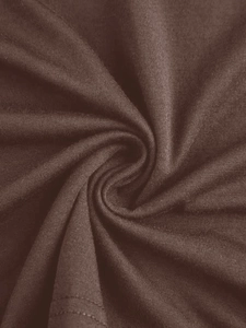 Tissu en maille de t-shirt marron foncé avec détails de couture à double aiguille de qualité