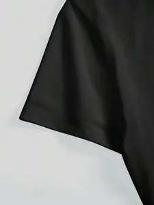 Detail shot of the double-needle stitched cuff and high-quality black fabric texture