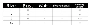 Detailed size guide table for women's sleeveless blouse including bust and length measurements