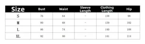 Tableau des tailles pour combinaison noire sans manches à jambes larges, de S à XL