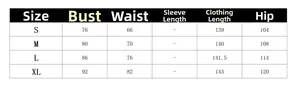 Tableau des tailles détaillé pour la combinaison sans manches à pois élégante en S-XL