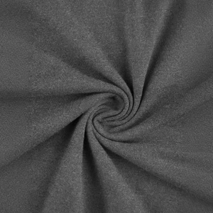 Tissu de t-shirt en coton gris anthracite avec texture en maille douce et beau drapé