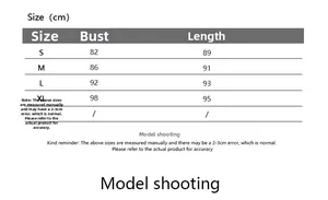 Detailed size chart for women's backless vacation dress including S, M, L, XL dimensions