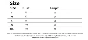 Detailed size chart for satin slim shirt showing S to XXL bust and length measurements