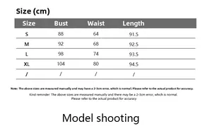 Size chart for French style lace dress showing bust and waist measurements in cm