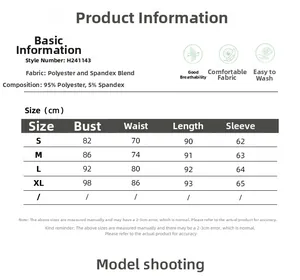 Detailed size chart for black slim A-line dress in S, M, L, XL with multi-language guide