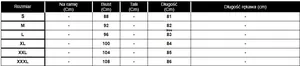 Size chart for O-neck casual dress showing bust and length measurements in cm