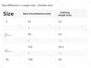 Tableau détaillé des tailles pour haut sans manches rayé avec mesures de S à XL