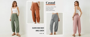 Detailansicht der gerippten Textur und des elastischen Hochbunds der Damen-Culotte-Hose