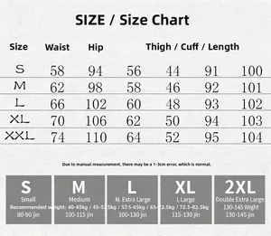 Guide des tailles détaillé pour pantalons larges incluant taille et hanches