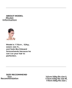 Size recommendation chart and model measurements for the pink slim-fit women's short sleeve T-shirt