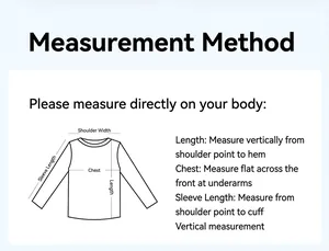 Detailed measurement guide for women slim fit long sleeve yoga top and pilates t-shirt