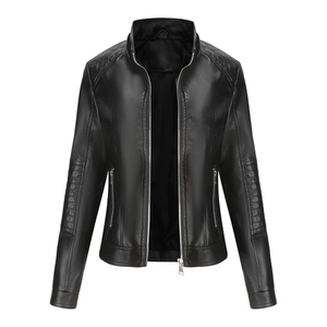 Detailed close-up of horizontal quilted embossing on black leather jacket shoulders