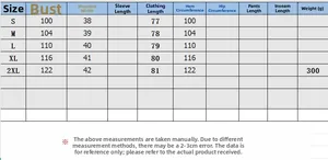 Size chart for women casual vest showing bust, length, and shoulder measurements in cm
