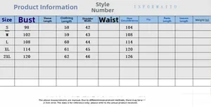 Tableau des tailles détaillé pour gilet en laine incluant les mesures de buste et de longueur