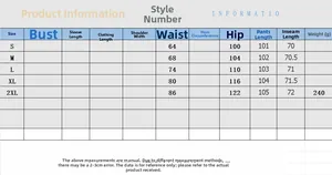 Tableau des tailles détaillé pour pantalons décontractés avec mesures taille et hanches