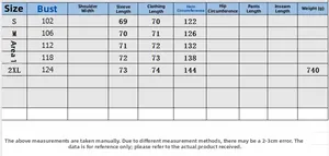 Size chart for women floral hooded jacket with chest, sleeve, and length measurements