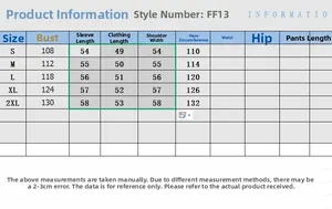 Detailed size guide table for women leopard print coat from size S to 2XL with measurements