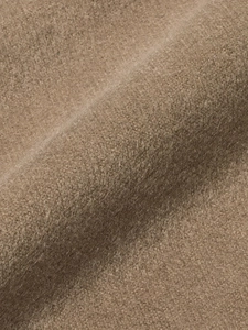 Classic camel wool overcoat for women with soft texture and long-sleeved warm design