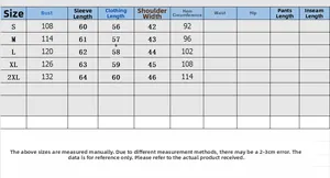 Size chart for women's floral jacket including chest, sleeve, and length measurements in cm