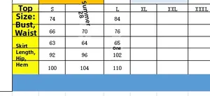 Detailed size chart for backless bohemian maxi dress covering sizes S up to XXXL