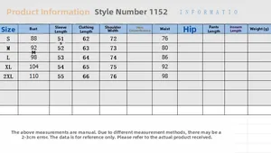 Tableau des tailles détaillé pour chemise à rayures allant du S au 2XL