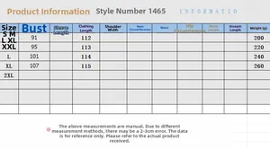 Size chart for off-shoulder evening dress showing bust and length measurements from S to XL